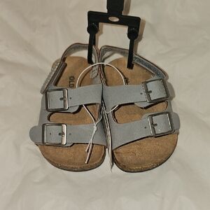 Old Navy Double-Strap Gray Sandals for Baby Size 3-6 Months New